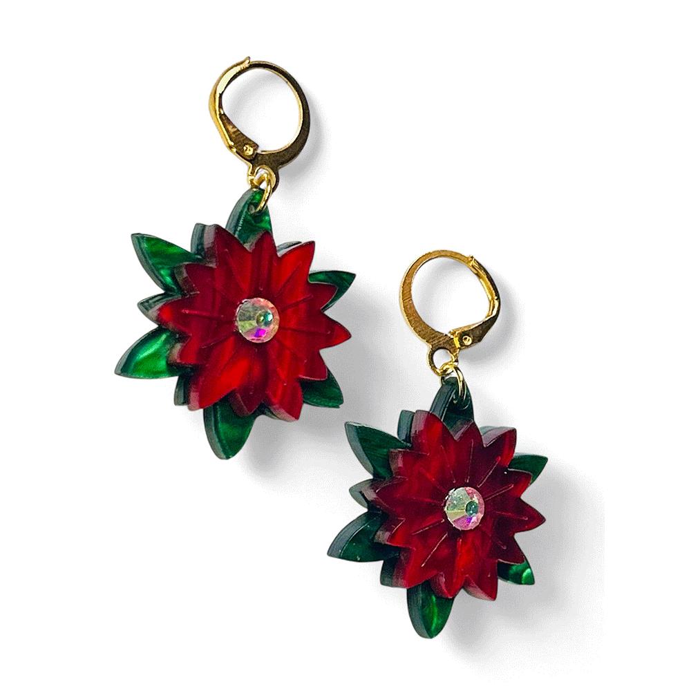 NEW! "I PICCOLINI" Earrings - Mini Christmas Star with Rhinestones image 3