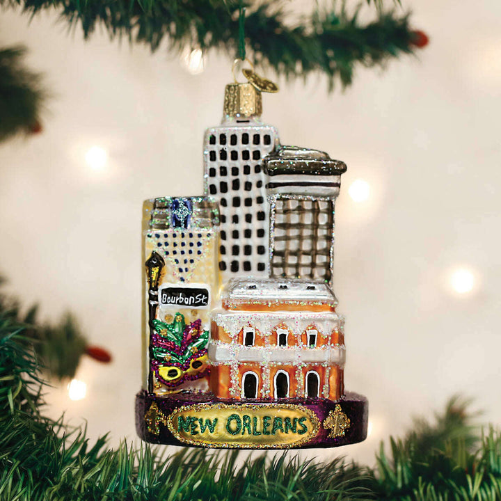 Old World Christmas New Orleans Blown Glass Ornament
