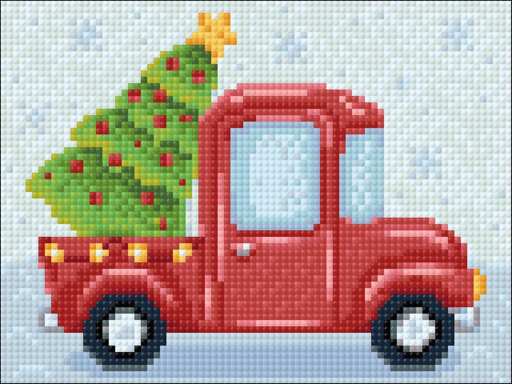 New Year Lorry CS2693 7.9 x 5.9 inches Crafting Spark Diamond Painting Kit
