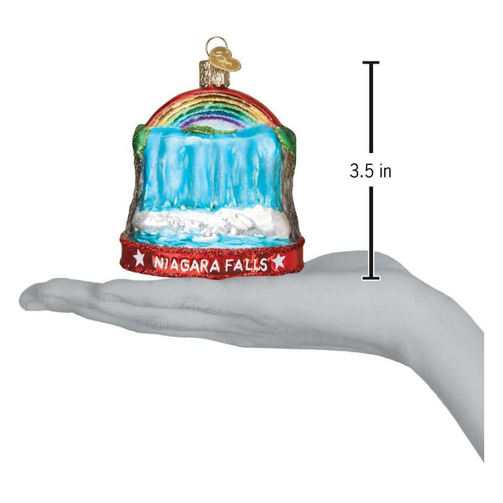 Old World Christmas Niagara Falls Blown Glass Ornament