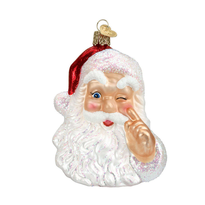 Old World Christmas Night Before Christmas Santa Blown Glass Ornament