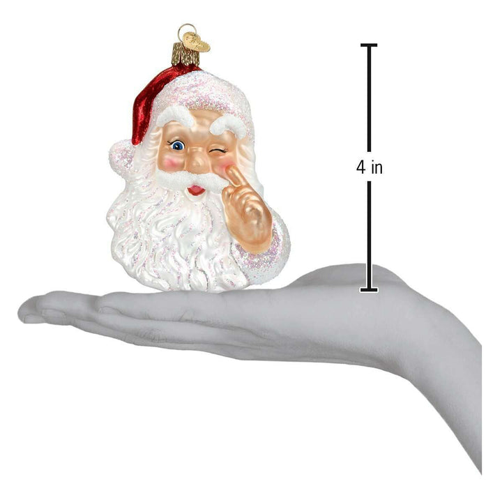 Old World Christmas Night Before Christmas Santa Blown Glass Ornament
