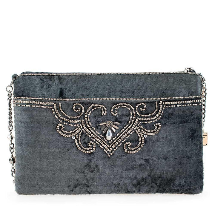 Night Light, Pewter Mini Crossbody Handbag by Mary Frances image 1