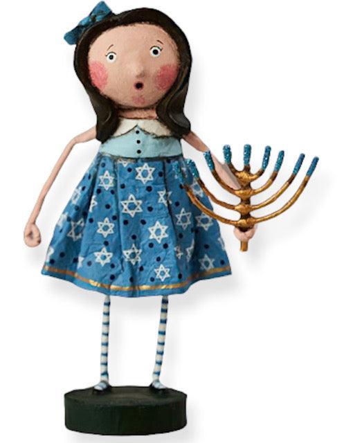 Nora's Menorah Hanukkah Figurine by Lori Mitchell - Quirks!