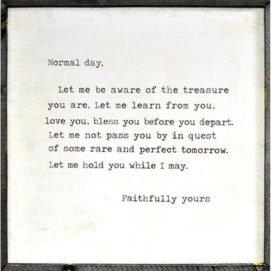 "Normal Day by Mary Jean Irion" Grey Wood Art Print - Quirks!