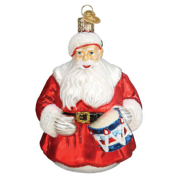 Old World Christmas Norman Rockwell Iconic Santa Blown Glass Ornament