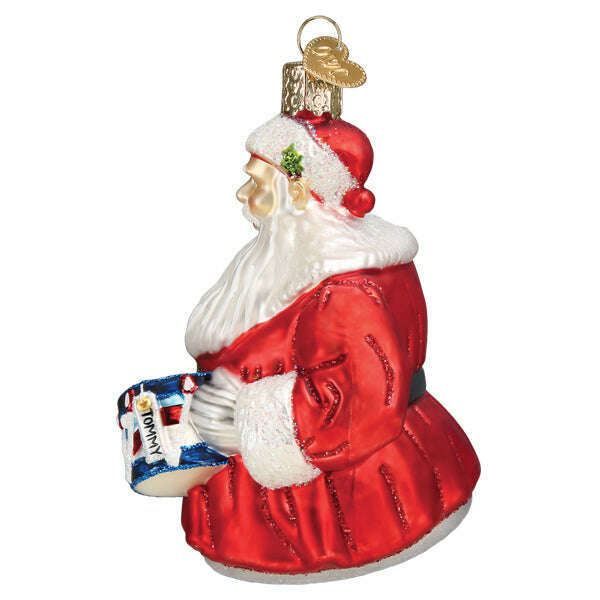 Old World Christmas Norman Rockwell Iconic Santa Blown Glass Ornament
