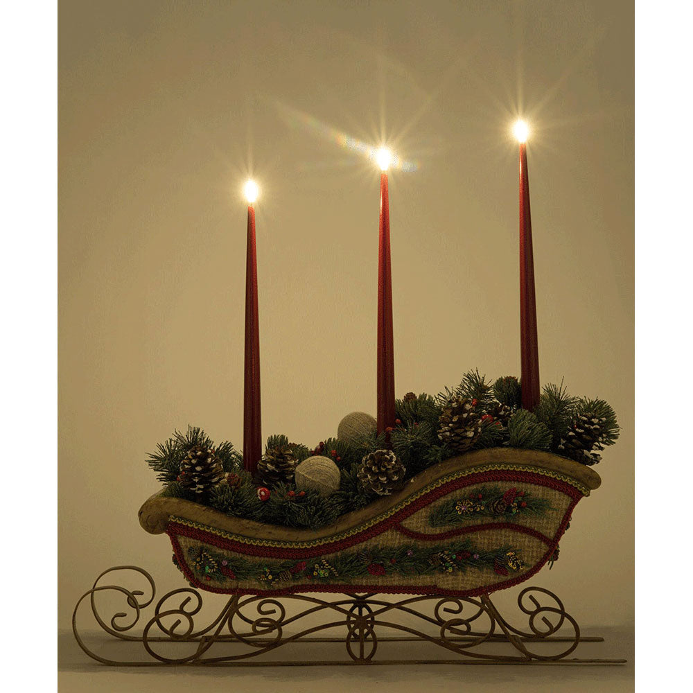 North Country Christmas Sleigh Candle Holder by Katherine's Collection image 2