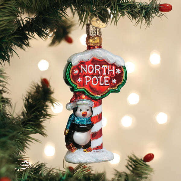 Old World Christmas North Pole Blown Glass Ornament