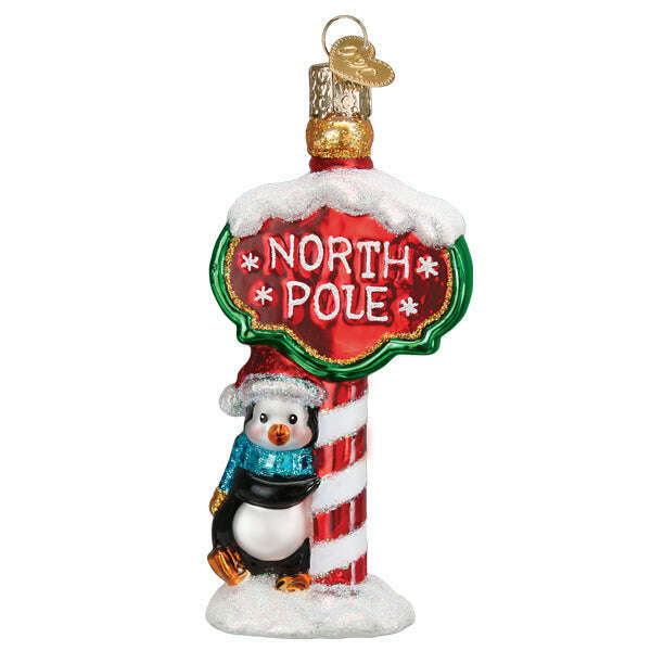 Old World Christmas North Pole Blown Glass Ornament