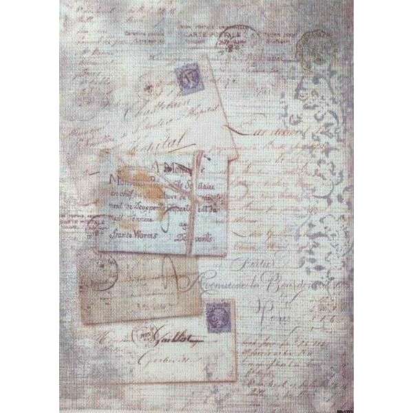 Nostalgic Notes Designer Printed AIDA Fabric. Canvas for embroidery with an applied background  KF-1272A