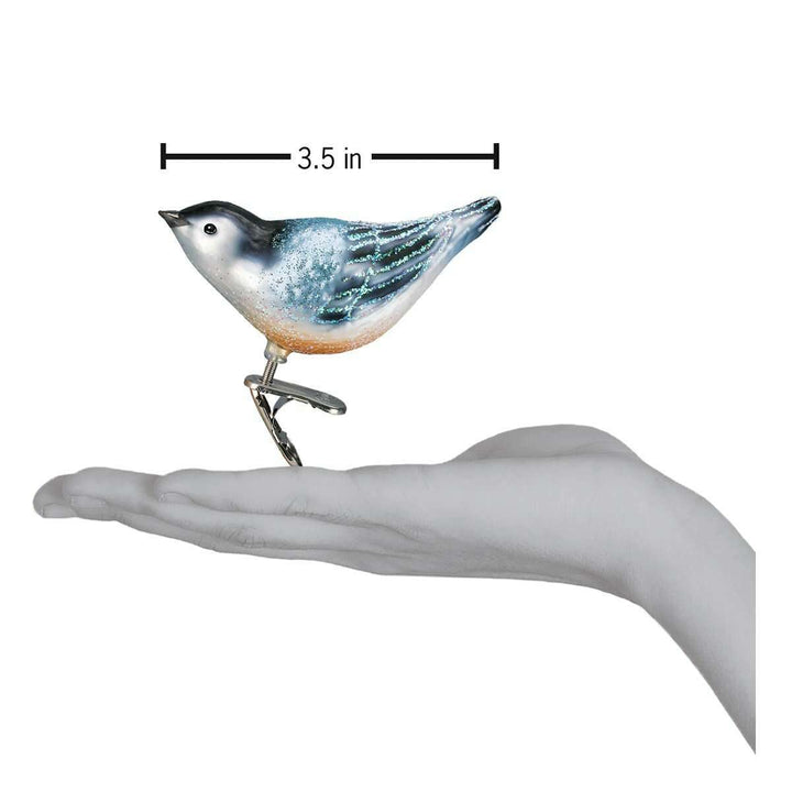 Old World Christmas Nuthatch Blown Glass Ornament