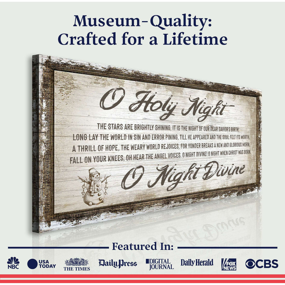 O Holy Night Christmas Sign
