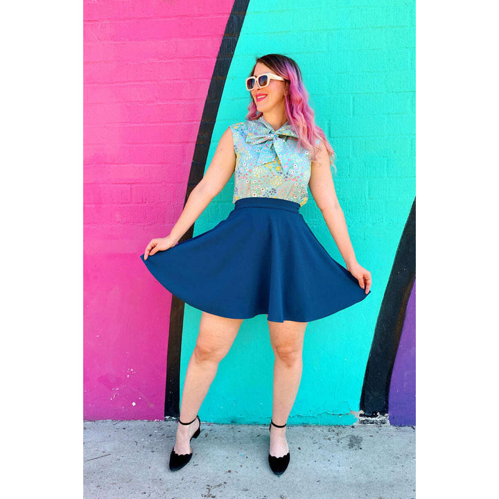 Ocean Blue Skater Skirt