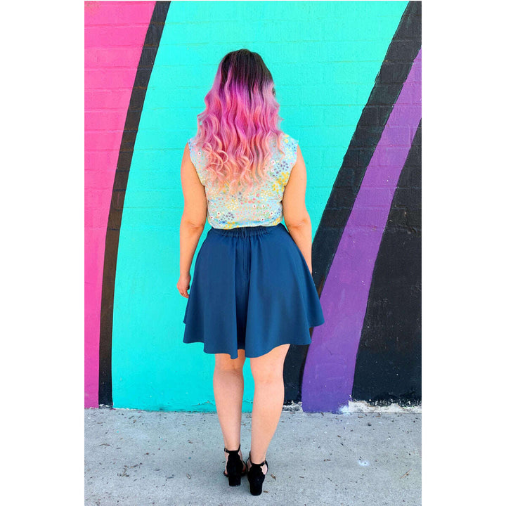 Ocean Blue Skater Skirt