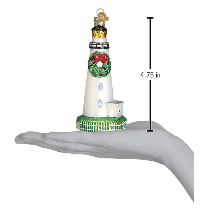 Old World Christmas Ocracoke Lighthouse Blown Glass Ornament