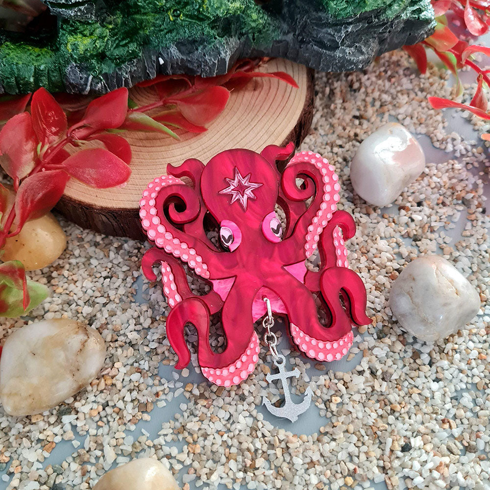Octopus Brooch by Cherryloco Jewellery image 4