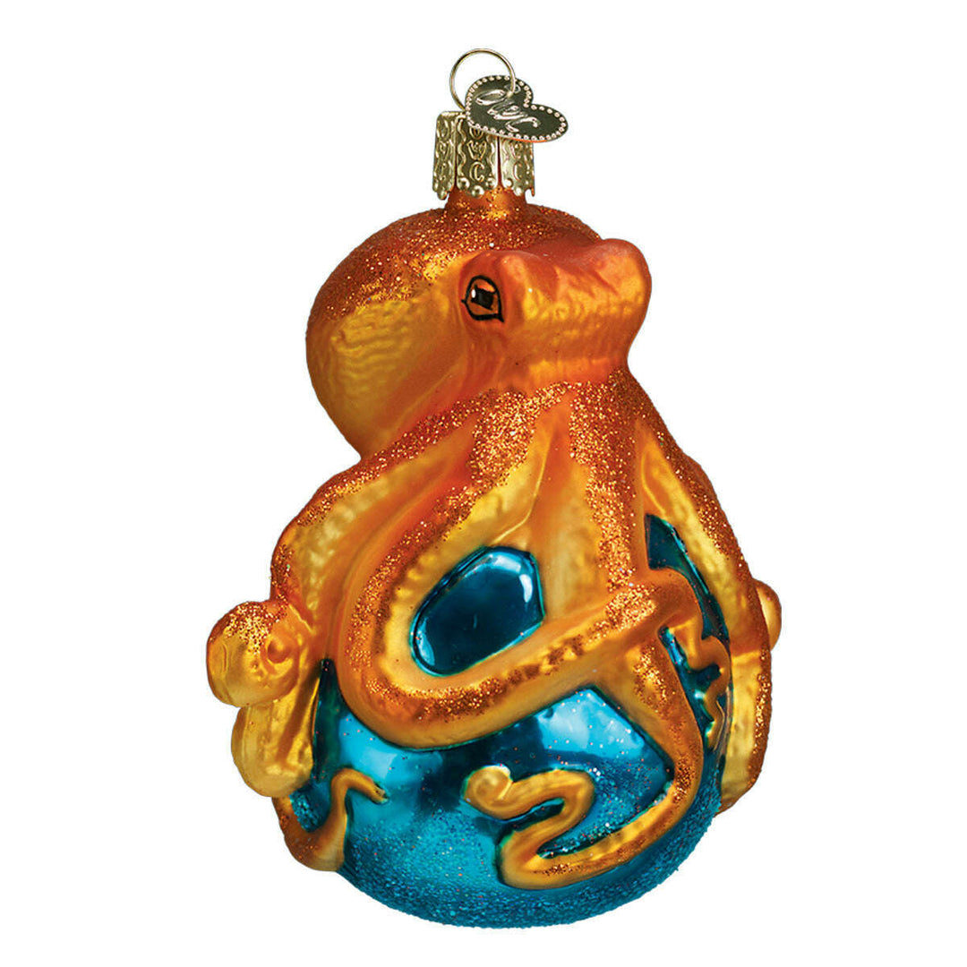 Old World Christmas Octopus Blown Glass Ornament