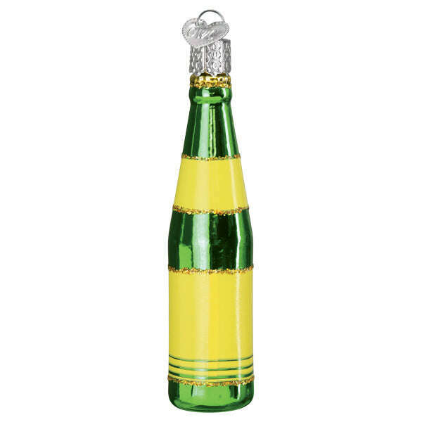 Old World Christmas Mello Yello Bottle Blown Glass Ornament