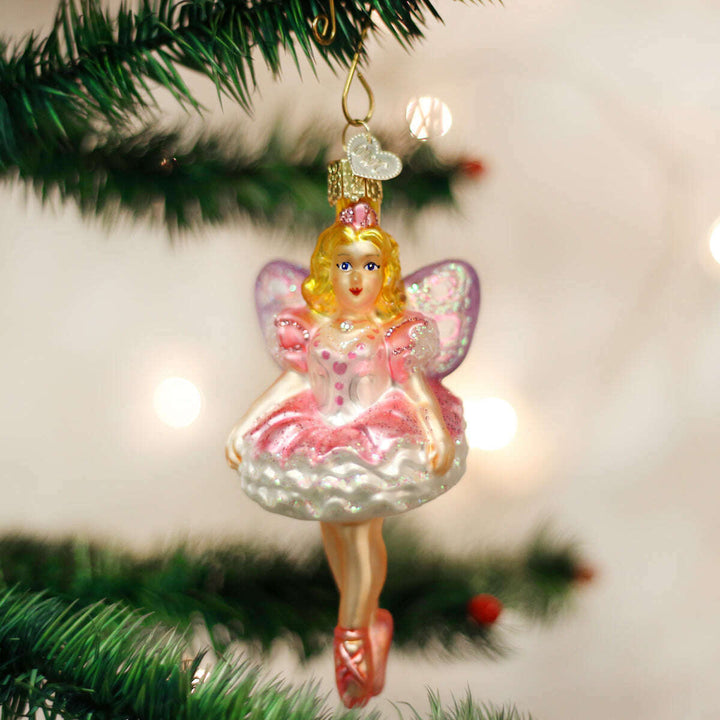 Old World Christmas Sugar Plum Fairy Blown Glass Ornament