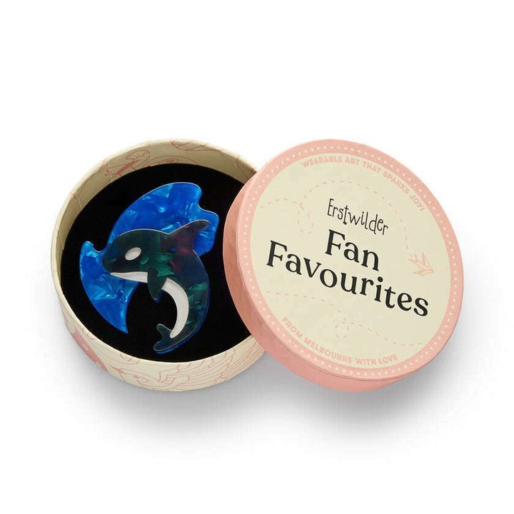 Olinda the Honorable Orca Brooch by Erstwilder
