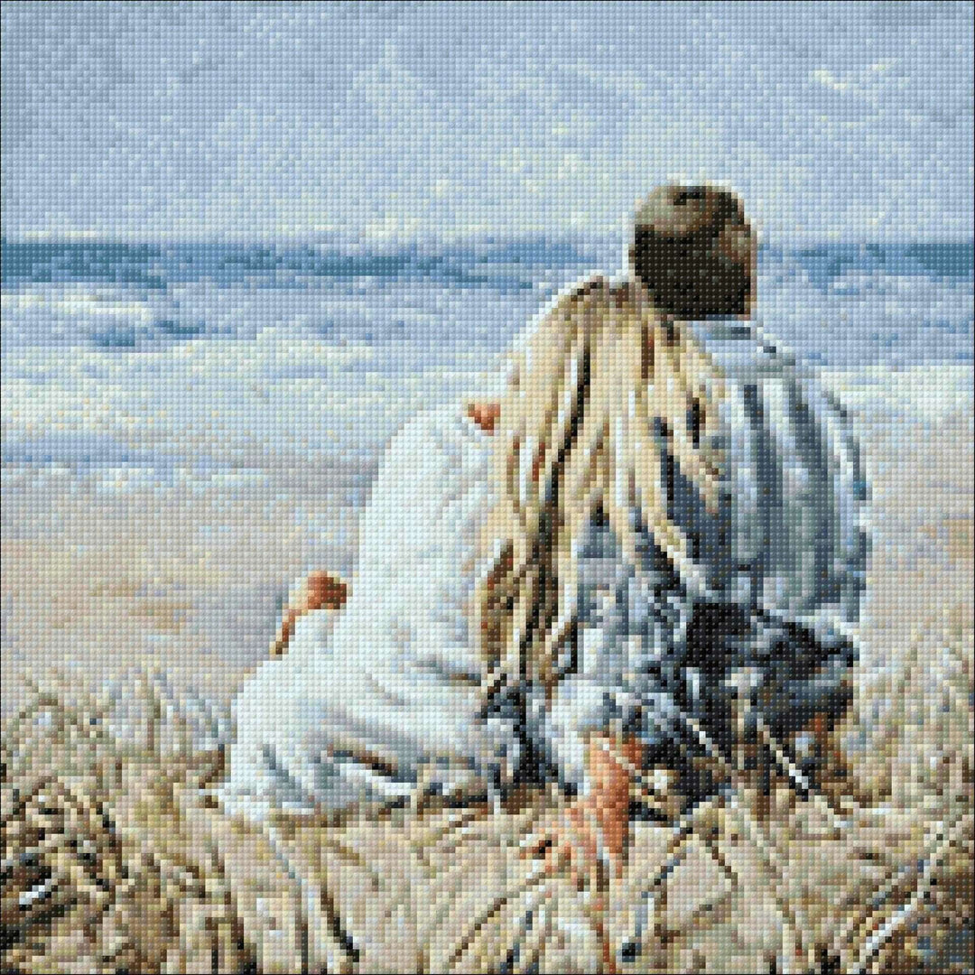 On the Sea Coast WD2315 14.9 x 14.9 inches Wizardi Diamond Painting Kit