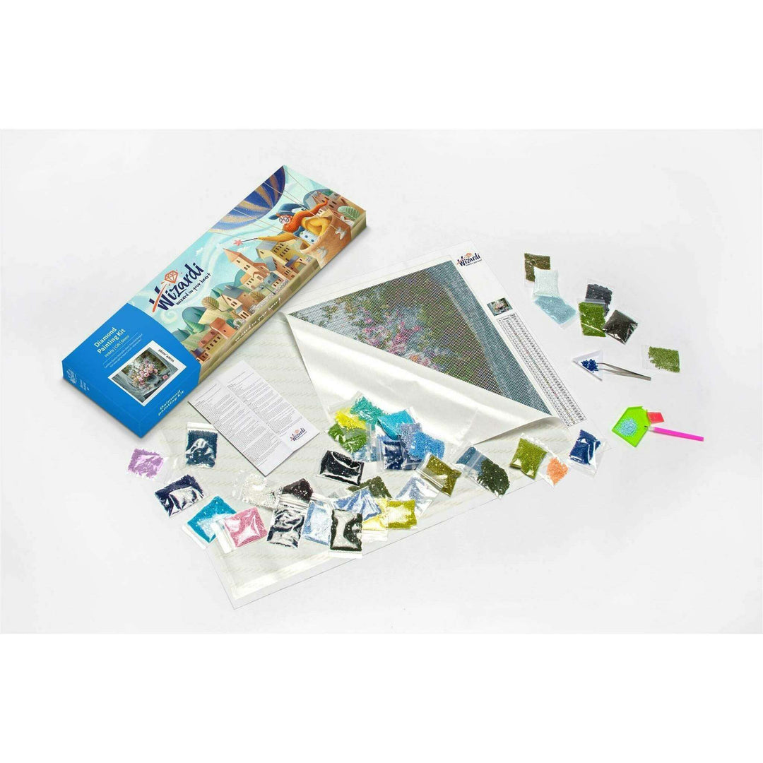 On the Sea Coast WD2315 14.9 x 14.9 inches Wizardi Diamond Painting Kit