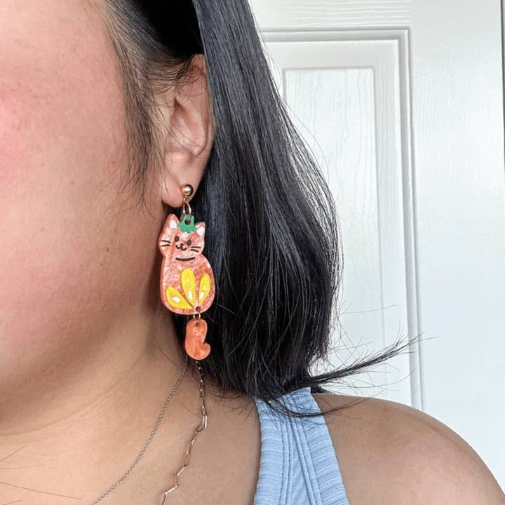 Orange Cat Dangles 1