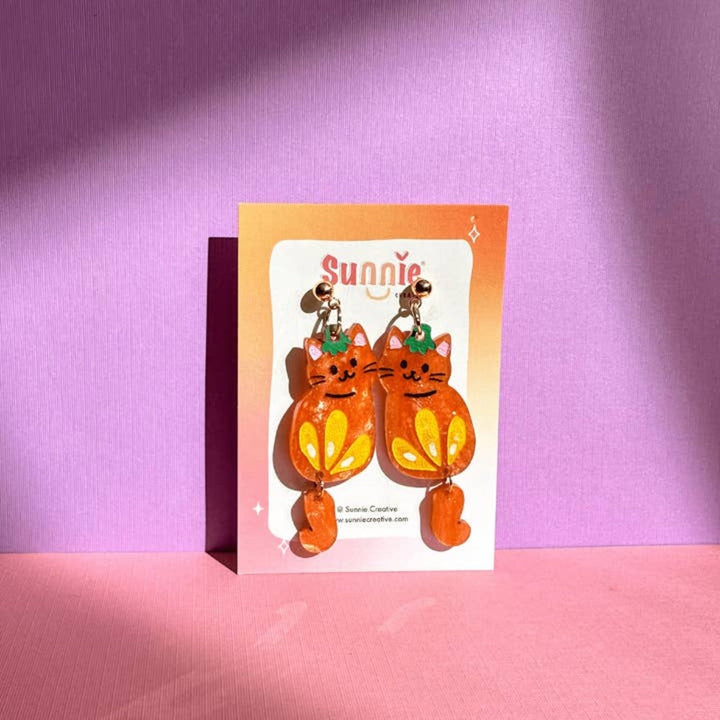 Orange Cat Dangles 2