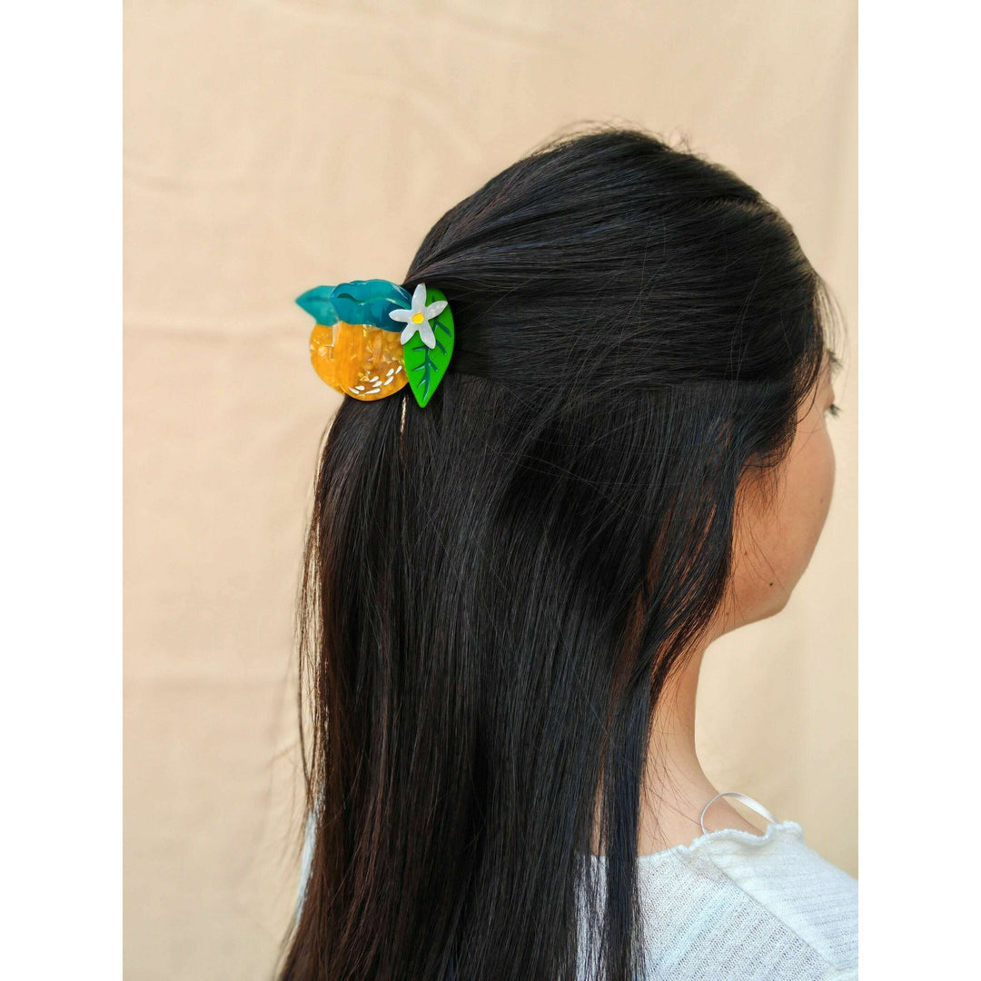 Orange Hair Claw Clip
