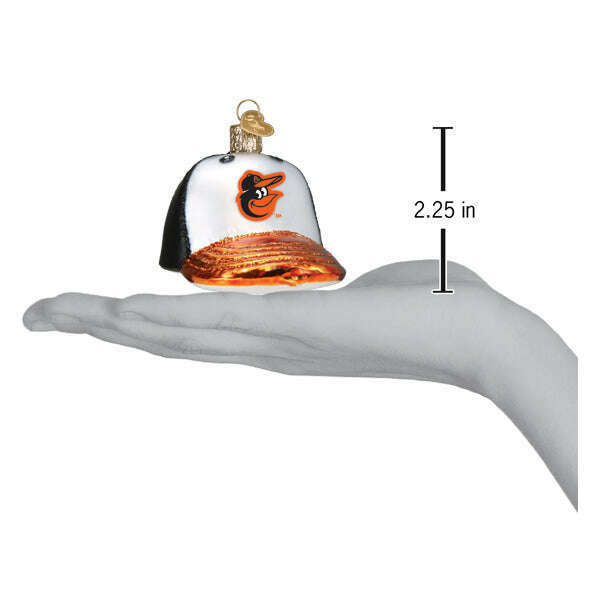 Old World Christmas Orioles Baseball Cap Blown Glass Ornament