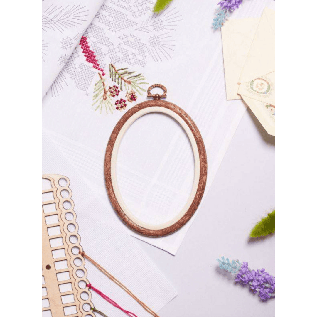 Oval Flexi Hoop Nurge 230-6 Woodgrain