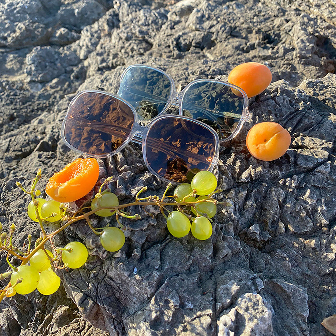 Oversized Square Sunglass with Polarized Lens - Jackie