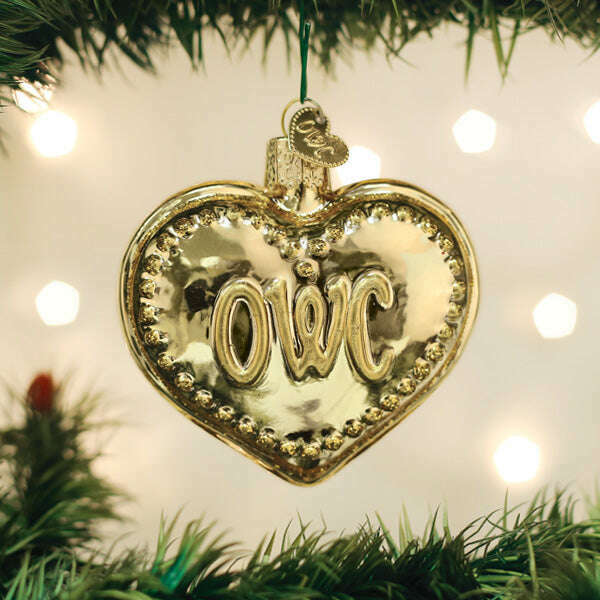 Old World Christmas OWC Heart Blown Glass Ornament