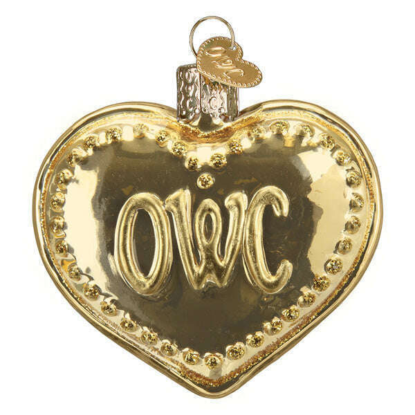 Old World Christmas OWC Heart Blown Glass Ornament