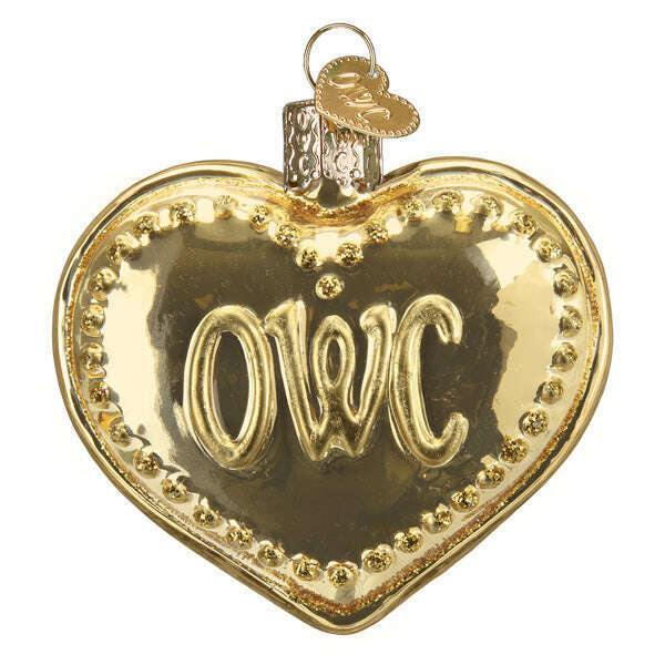 Old World Christmas OWC Heart Blown Glass Ornament