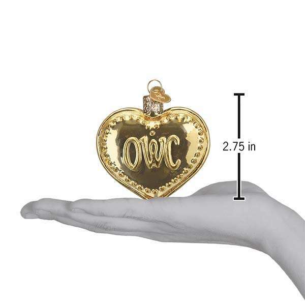 Old World Christmas OWC Heart Blown Glass Ornament