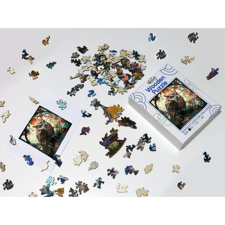 Owl - Jigsaw Wooden Puzzle by Wizardi F07N9-6