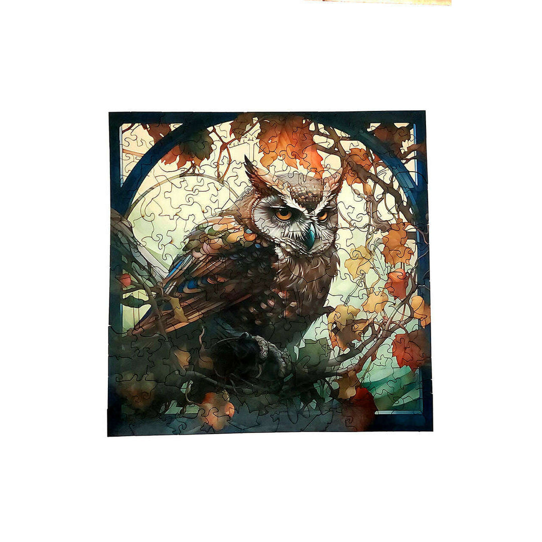 Owl - Jigsaw Wooden Puzzle by Wizardi F07N9-6