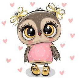 Owl Nika CS2374 7.9 x 7.9 inches Wizardi Diamond Painting Kit