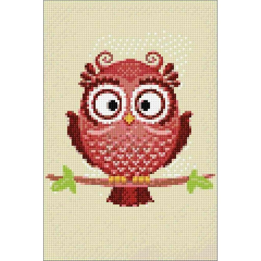 Owl Phil WD250 7.9 x 11.8 inches Wizardi Diamond Painting Kit