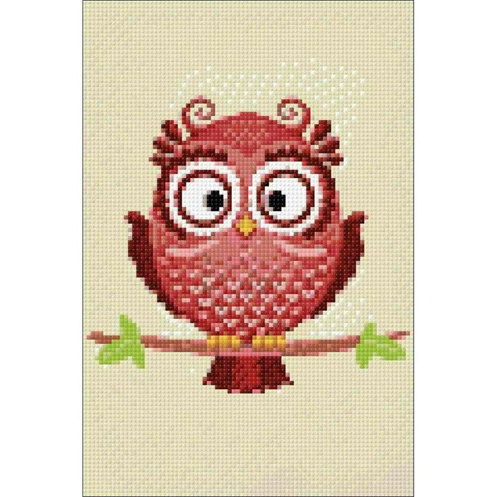 Owl Phil WD250 7.9 x 11.8 inches Wizardi Diamond Painting Kit
