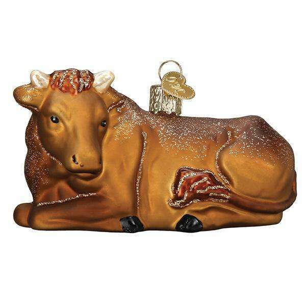 Old World Christmas Ox Blown Glass Ornament