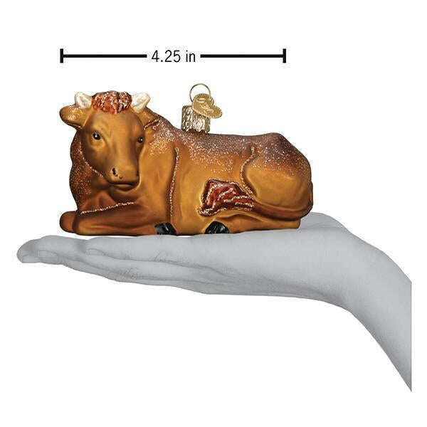 Old World Christmas Ox Blown Glass Ornament