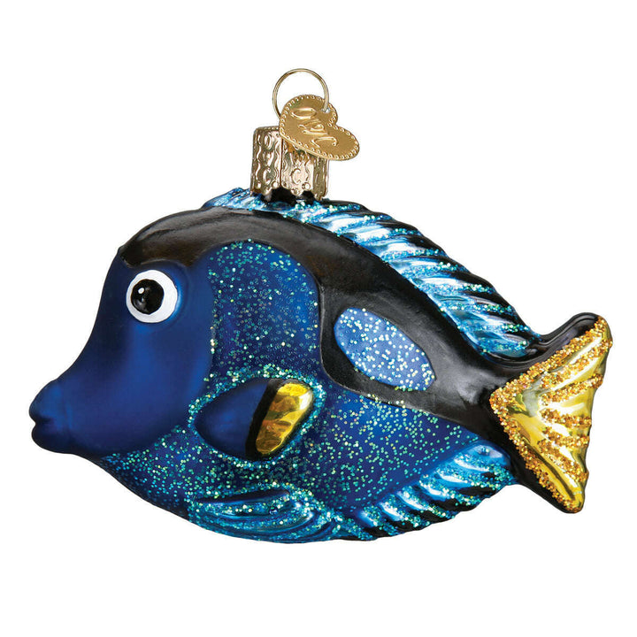 Old World Christmas Pacific Blue Tang Blown Glass Ornament