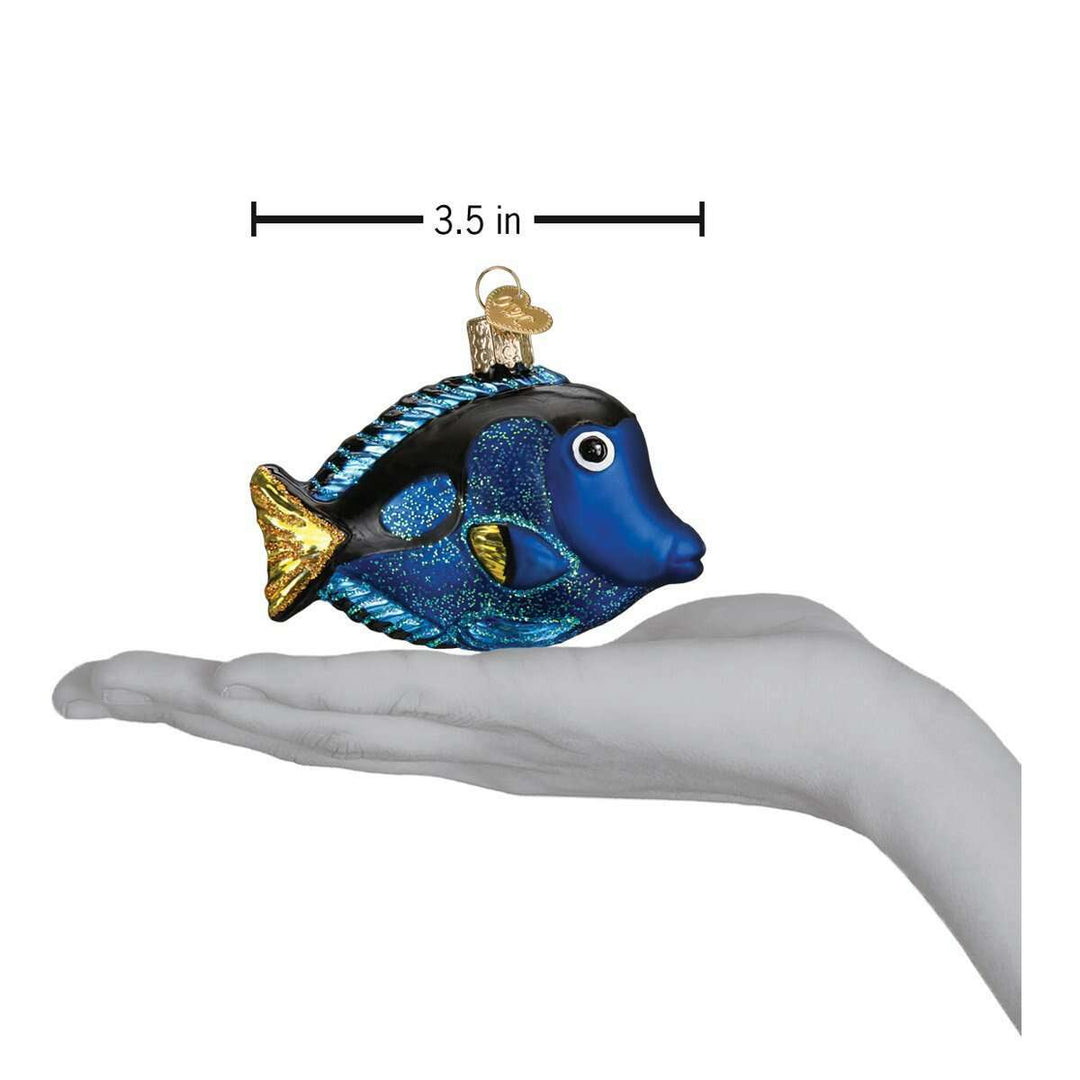 Old World Christmas Pacific Blue Tang Blown Glass Ornament