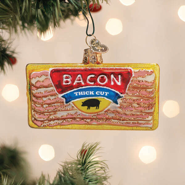 Old World Christmas Pack of Bacon Blown Glass Ornament