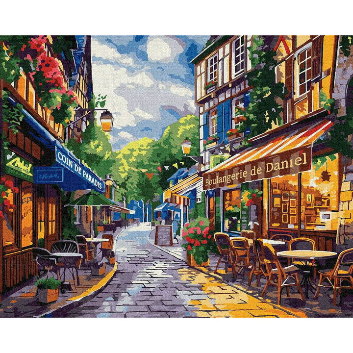 Painting by Numbers kit A street in France KHO3651
