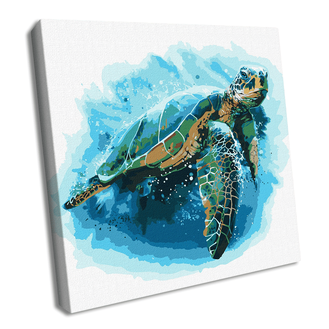 Painting by Numbers kit Blue turtle KHO4271
