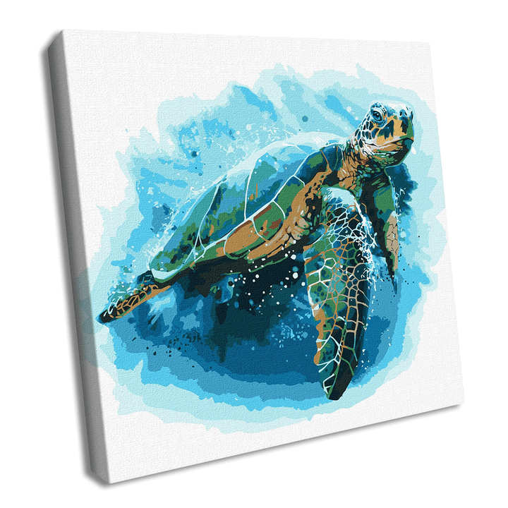 Painting by Numbers kit Blue turtle KHO4271